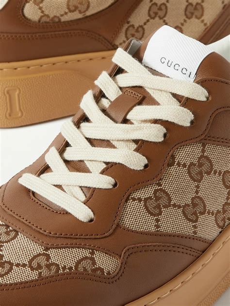 gucci jive sneaker|GUCCI Jive Monogrammed Canvas and Leather Sneakers for .